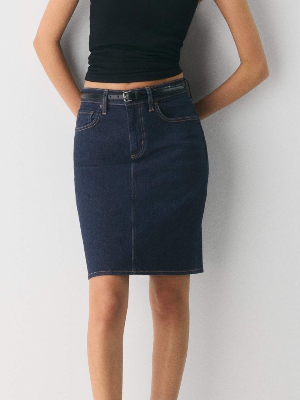Classic blue denim skirt H&M
